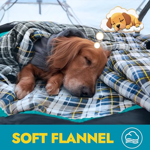 CANWAY Flannel Sleeping Bag for Adults Kids Girls Boys Camping Backpacking Sleeping Bag for Cold & Warm Weather with Compr...