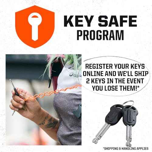 Kryptonite Evolution Lite Mini-6 Bike U-Lock, Lightweight Anti-Theft Bicycle U Lock, 11mm Steel Shackle with Keys, High Security Lock for Bicycles Scooters