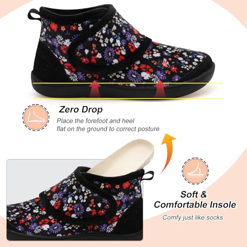 LeIsfIt Slipper Boots for Women Wide Warm House Shoes Non-slip Diabetic Winter Shoes Adjustable Bootie Slippers for Indoor...