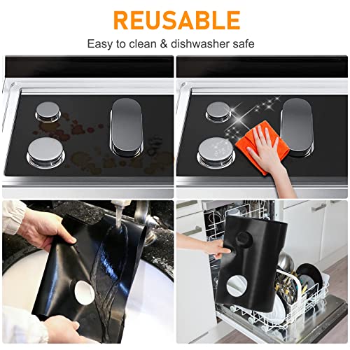 Stove Cover Gas Stove Top Burner Covers Protectors for Samsung Gas Range Stove Mat Protector Reusable,Oven Liners Mat,Non-...