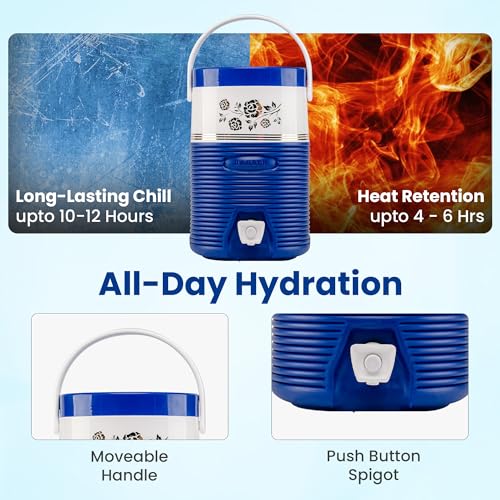 1.2 Gallon Insulated Sports Cooler Water Jug, Beverage Cooler with Flip Lid Pour Spout Perfect for Outdoor & Sports Activity