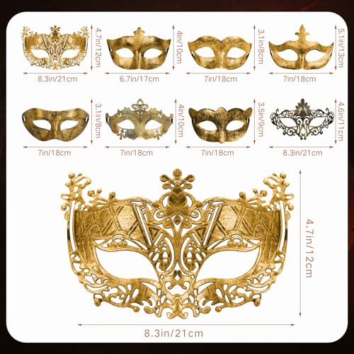 DEEKIN 96 Pcs Masquerade Mask Bulk Mardi Gras Vintage Mask for Women Men Carnival Venetian Ball Party