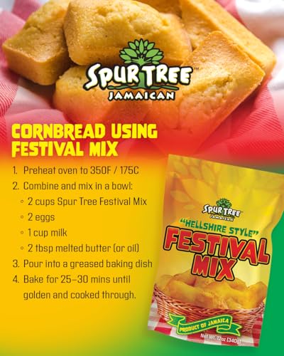Spur Tree Jamaican Hellshire Style Festival Mix - Seasoned Coating for Crispy Flavor - Frying Magic for Deliciously Easy M...