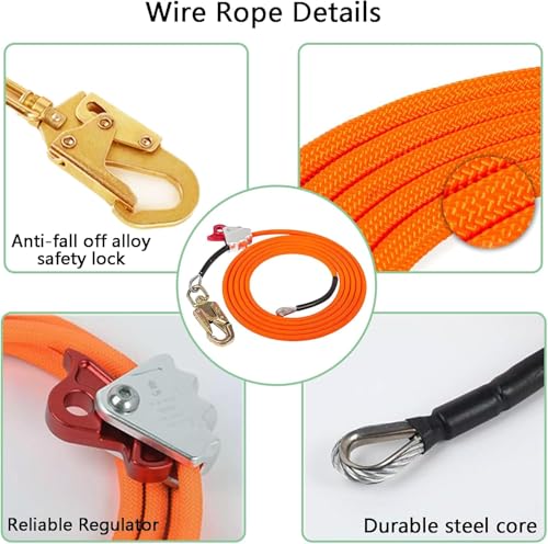 timiland Tree Climbing Spikes Set,Tree Climbing Gear with Professional Adjustable Climbing Straps and Steel Wire Core Flip...