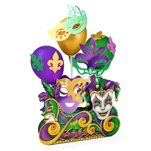 Cheerland Mardi Gras Decorations Mardi Gras Table Centerpiece Decor Birthday Masquerade Carnival For New Orleans Mask Fat ...