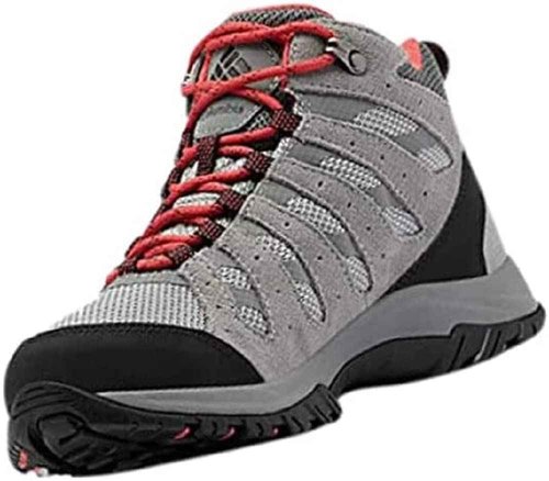 Columbia Women's Redmond III Mid Waterproof, Steam/Red Coral, 7.5