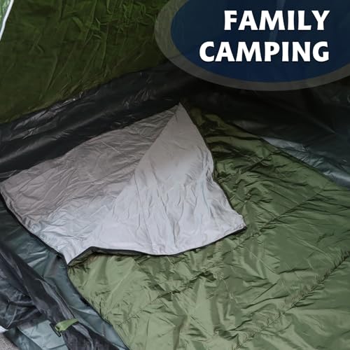 Arctic Lemmings Envelope Sleeping Bag, Three Seasons Constant Temperature Sleeping Bag, Suitable for All Ages, Indoor Hote...