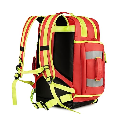 Scherber Fully-Stocked Premium First Responder Backpack | EMT/EMS Medic Trauma & Oxygen Medical Professional Kit | Bag w/ ...
