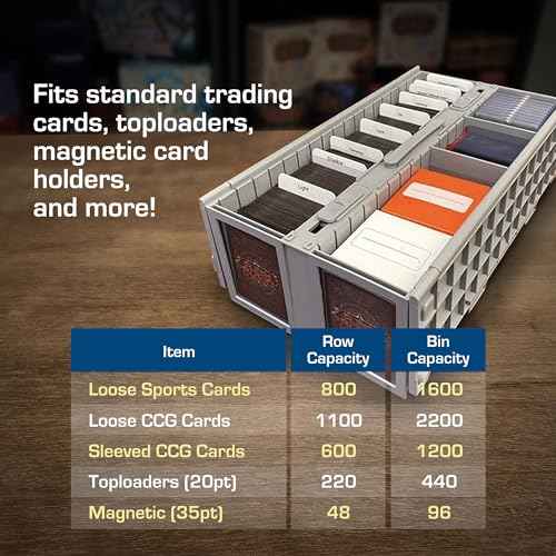 BCW Collectible Card Bin ? (2-Pack, Gray) | Holds up to 1600 Cards | Plastic Storage Box for Pok?mon, MTG & Sports Cards