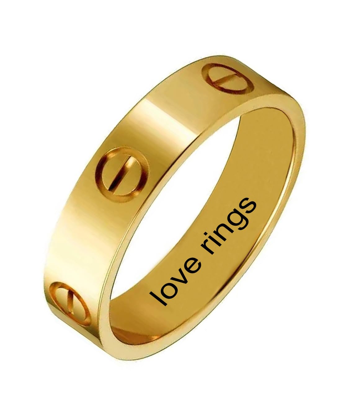 Love Ring For Women Men Girls Boys Kids Titanium Steel 18K Gold Jewelry Unisex Adult Wedding Birthday Present Anniversary Best Gifts S7