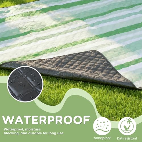 RYCHIC Waterproof Picnic Blanket Beach Outdoor Camping Mat Extra Large Foldable Cute Big Travel Essential Accessories Gift...