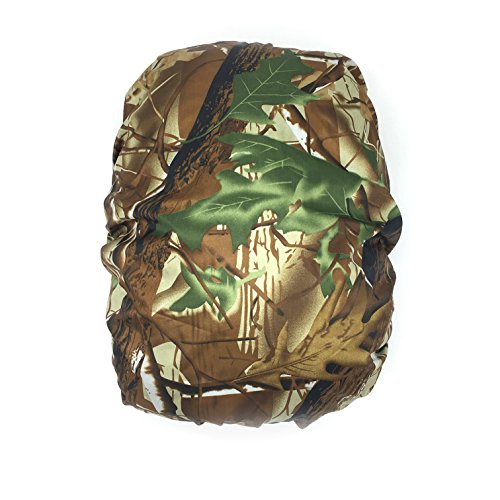 Silfrae Waterproof Rucksack Cover Backpack Rain Cover 30L-100L for Travel Climbing Hiking (Leaf Camo, 40L-50L)