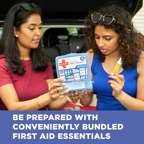 BAND-AID Brand Travel Ready Portable Emergency First Aid Kit for Minor Wound Care, Perfect for Home, Car, Travel, Camping ...