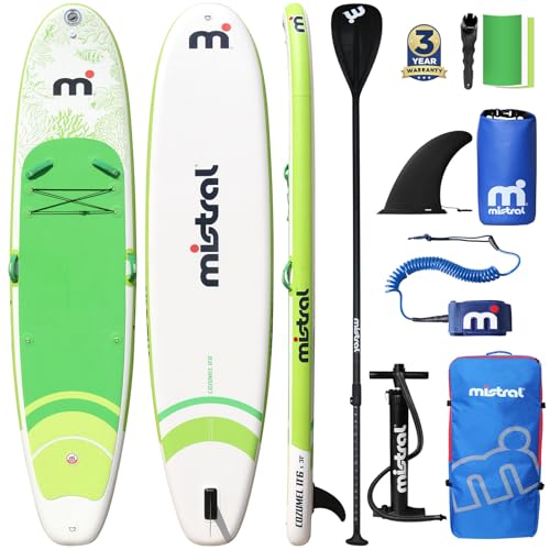 Mistral Stand Up Paddle Board, 11'6 x31''x6'' Inflatable SUP with Premium Paddleboard Accessories, Carry Bag, Dual Action ...