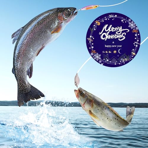 Lihome Fishing Advent Calendar 2025 – 24-Day Fishing Lure Set, for Men, Boys, Dads, and Fishermen – Freshwater and Saltwat...