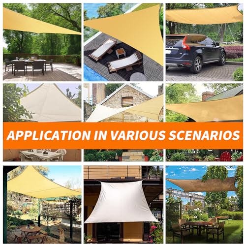 OOTONAT 16' x 20' Rectangular Sun Sail Shades Canopy UV Block Outdoor Shades for Patio Garden Backyard Pergola Shade Cover...