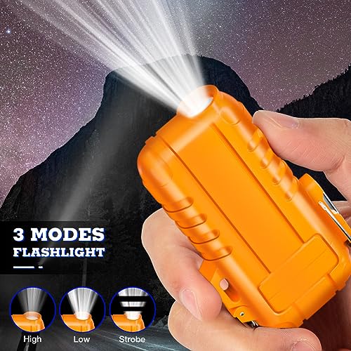 LcFun USB Rechargeable Electric Arc Lighter Windproof Plasma Lighters with LED Battery Display, Waterproof Electronic Flas...