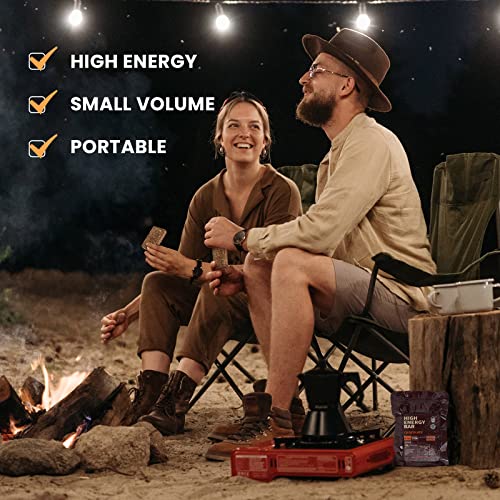 Emergency Food Ration Bars, Chocolate Flavor Survival Tabs Supply for Outdoor Camping Emergency Snowstorm Earthquake Disas...