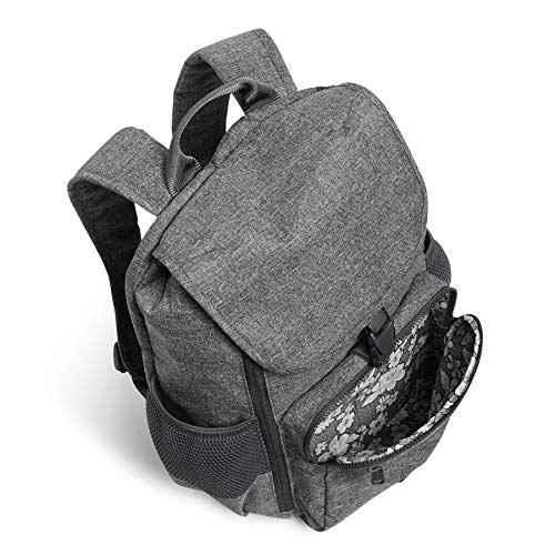 Vera Bradley Women's Recycled Lighten Up Reactive Daytripper Backpack, Gray Heather, One Size