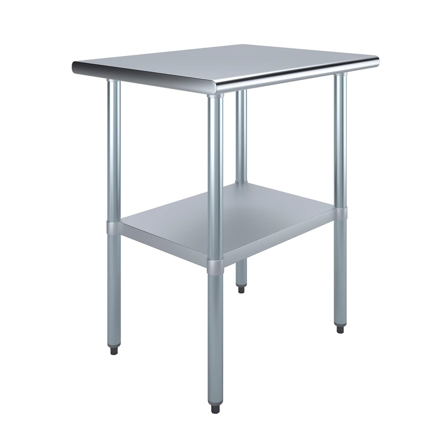 AmGood 24 in. x 30 in. Stainless Steel Work Table | Metal Kitchen Food Prep Table | NSF