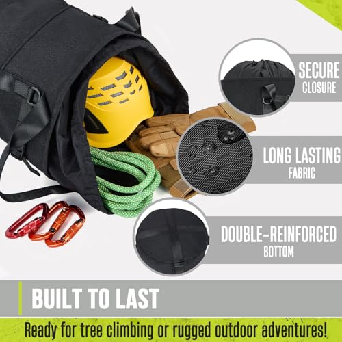 PAMLIAPY Arborist Rope Bag, 35L Tree Climbing Rope Bag, Arborist Equipment Bucket Backpack, Arborist Gear Carrier Bag with...