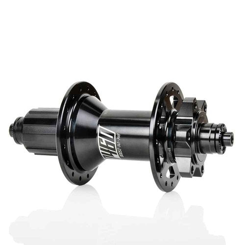 Enjcyling Boost MTB Rear Hub, 28 Holes 28H 10x141mm QR Hubs, Black 6 Pawls 72 Click Sound Disc Brake Bearing Hubs HG, for KOOZER XM460, Compatible with Shimano MTB 8-11S&SRAM PG 8-12S