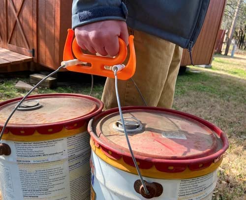 MAMMOTH GRIP(2-Pack) Multi Purpose Heavy Duty Handle/Holder/Carrier - Grocery Bags Shopping Bags Propane Tanks Dry Cleaning Paint Cans 5-Gallon Buckets Durable 100 lbs per Grip - Made in The USA