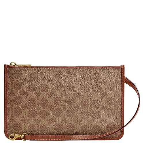 Coach Zip Pouch, B4/Tan Caramel