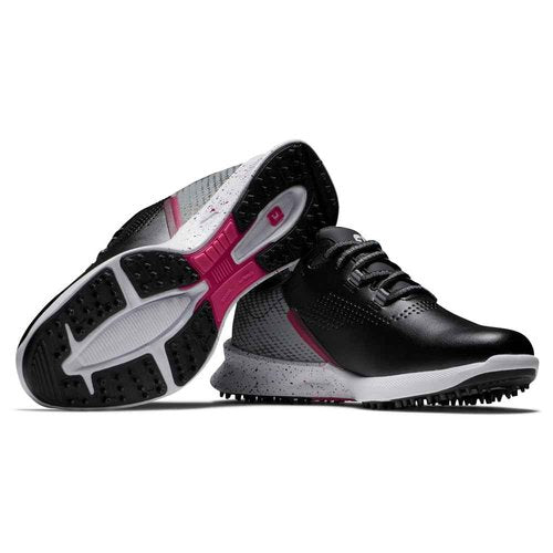 FootJoy Women's FJ Fuel Previous Season Style Golf Shoe, Black/Grey/Hot Pink, 7.5
