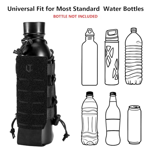 VISIONTAC Tactical MOLLE Pouch Water Bottle Holder with Shoulder Strap Modular Bag for Outdoor Hiking Camping Hunting Fish...