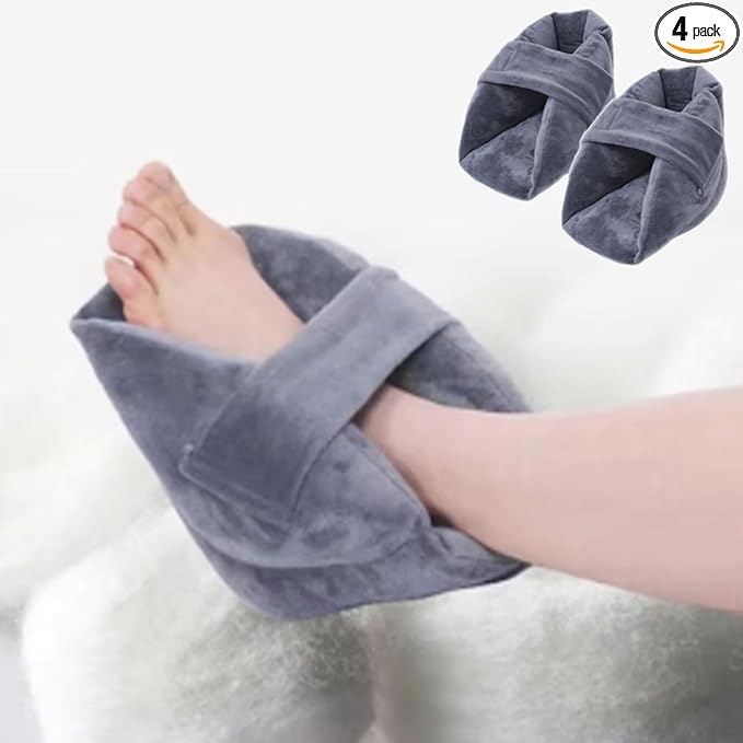 AUSTYLCO 2PCS Heel Protector Cushion-Foot Support Pillow,Anti-Decubitus Heel Pad for Heel Pain Relief,Pressure Sores,Pressure Sores,Bed Sores,Plantar Fasciitis,Adjustable in Size