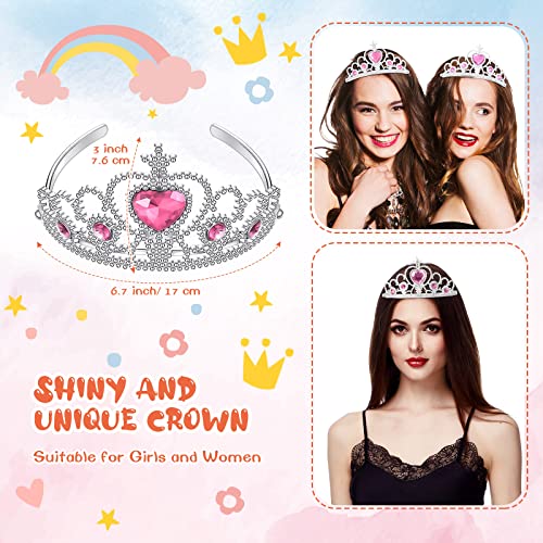Zhanmai 24 Pcs Tiara Crown Set Princess Crown for Girls Plastic Tiaras Dress up Costume Party Favor Accessories Kid Birthd...