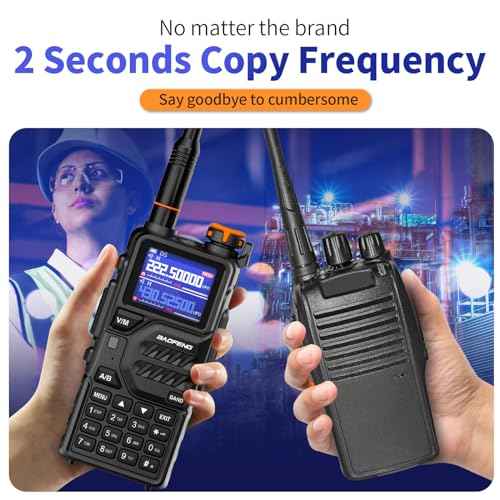 BAOFENG K5PLUS Tri Band Ham Radio Handheld,Walkie Talkies Long Range NOAA Weather Receiver High Power Two Way Radios with One Key Frequency Match,USB C Charger,999CH with Extra 2500mAh Battery 2 Pack