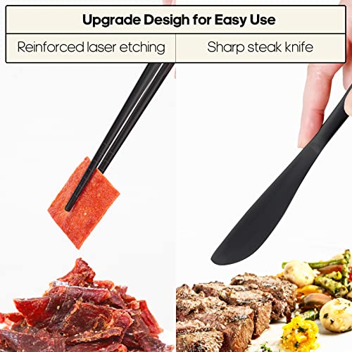 Travel Utensils with Case, Quatish Portable Silverware Set for Work, Stainless Steel Reusable Travel Cutlery Set, Fork and...