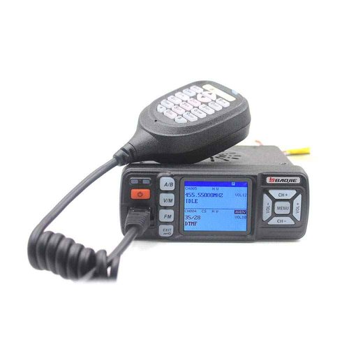Baojie BJ-318 25W Mobile Radio UHF VHF Mini Two Way Radio with Progamming Cable