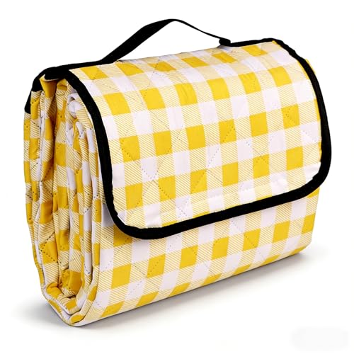 Wapodeai Outdoor Picnic Blankets, 60''x 80'' Waterproof and Foldable - Durable, Spacious, and Portable Camping Blanket for...