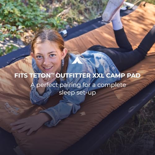 Teton Camping Cot with Patented Pivot Arm, Folding Camping Cot, Durable Heavy Duty Canvas, Comfortable Sleeping Bed for Ad...