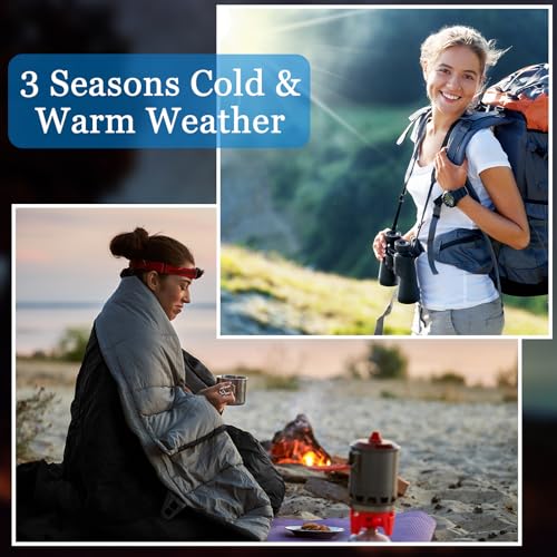 Macarrie 4 Pcs Bulk Sleeping Bags for Homeless Donation Shelter Adults 0 Degree Waterproof Backpack Bags with Compression ...