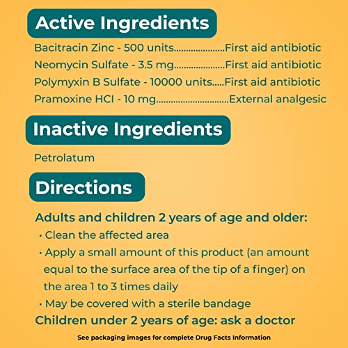 Neosporin + Maximum-Strength Pain Relief Dual Action Ointment, First Aid Topical Antibiotic & Analgesic Ointment for 24-Ho...