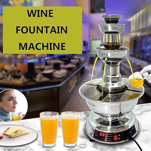 Party Beverage Fountain,Wine Fountain Machine, 3-Tier Party Drink Dispenser, Adjustment Juice and Wine Fountain,for Weddin...
