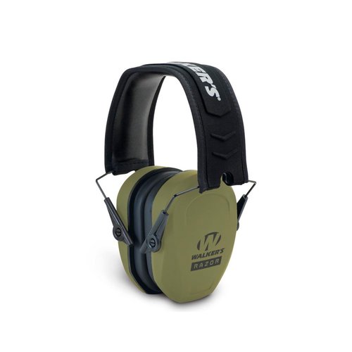 Walker's Razor Compact 23dB Youth/Women's Electronic & Slim Passive 27dB Noise-Canceling Shooting Earmuff Bundle