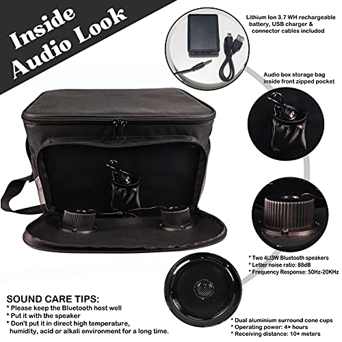 Beemojo Insulated Cooler Bag Bluetooth Speakers 24 cans 2 gallons Food Drinks | Rechargeable Battery Supports iOS & Androi...