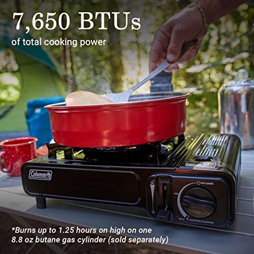 Coleman Classic 1-Burner Butane Stove, Portable Camping Cooktop with Carry Case & InstaStart Ignition, Adjustable Burner w...