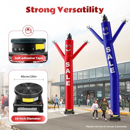 KinHall Inflatable Tube Man Blower, 750W Inflatable Balloon Fan (18''), Wacky Waving Dancing Tube Guy,for Outdoor Advertis...
