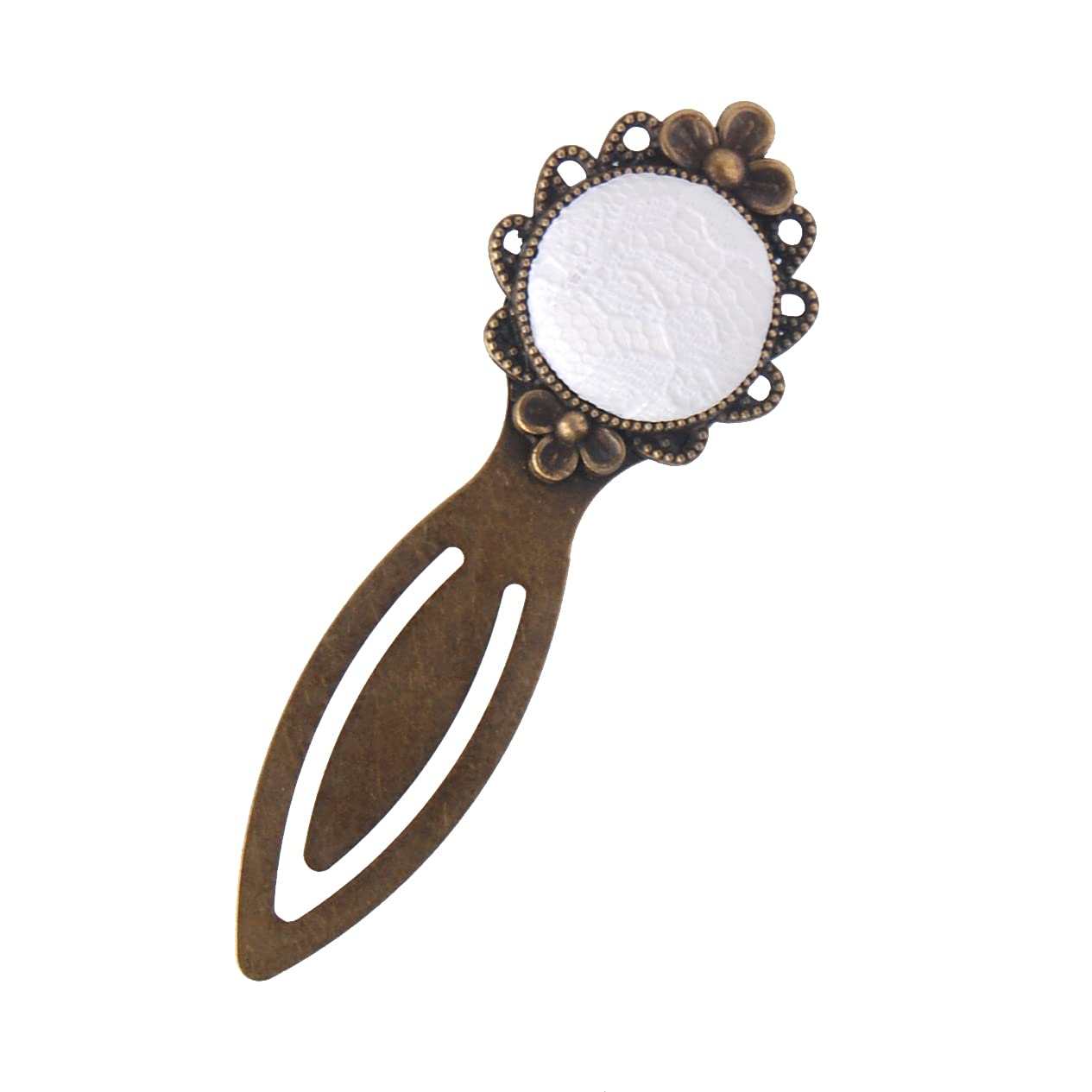 Vintage Inspired Bookmark, Unique Wedding Anniversary Gift (White)