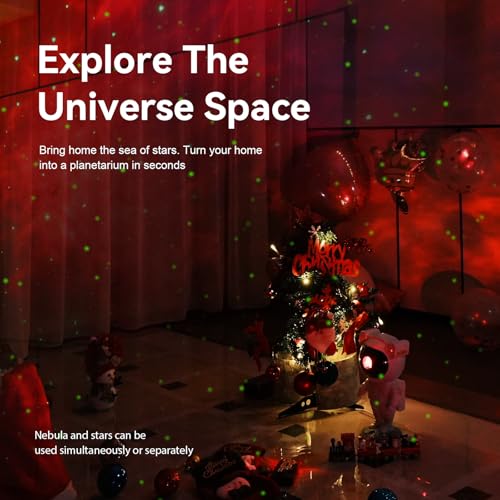 Star Projector Galaxy Night Light - Astronaut Space Projector, Starry Nebula Ceiling LED Lamp with Timer and Remote, Kids ...