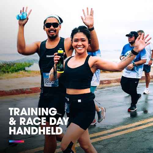 HydraPak Tempo Pro 400ml - Handheld Running Squeeze Bottle for Training and Race Day Hydration with Removable Strap (400ml/13oz) - White