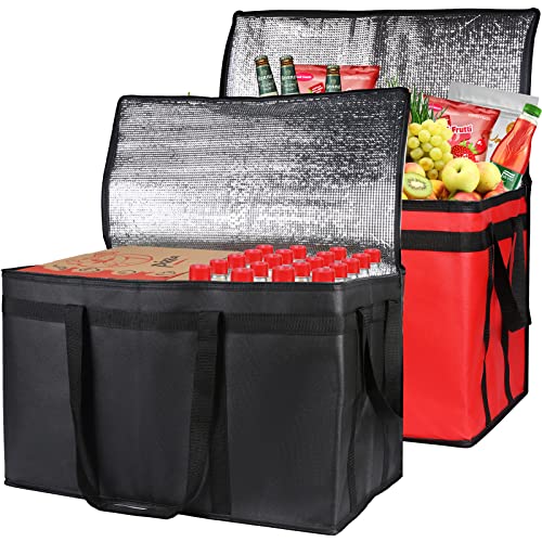 Bodaon 2-Pack Insulated Food Delivery Bag, XXX-Large Meal Grocery Tote Insulation Bag for Hot and cold Food, Commercial, L...