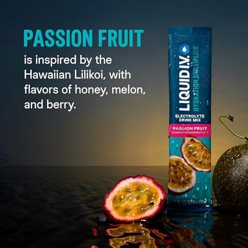 Liquid I.V.® Hydration Multiplier - Passion Fruit | Electrolyte Powder Drink Mix | 1 Pack (10 Servings)