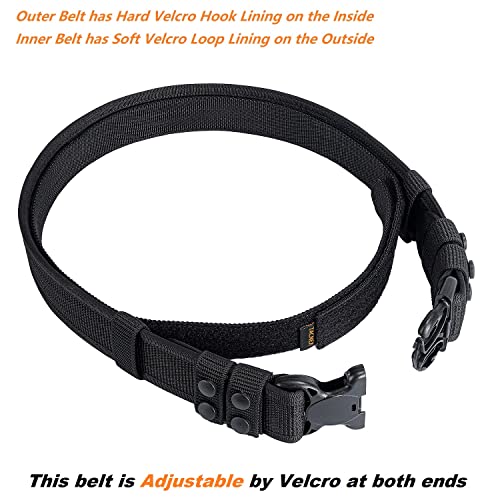 TACNEX Duty Belt w/Hook Lining 4 Keepers 2" Police Law Enforcement Officer Security Nylon Outer Inner Belt